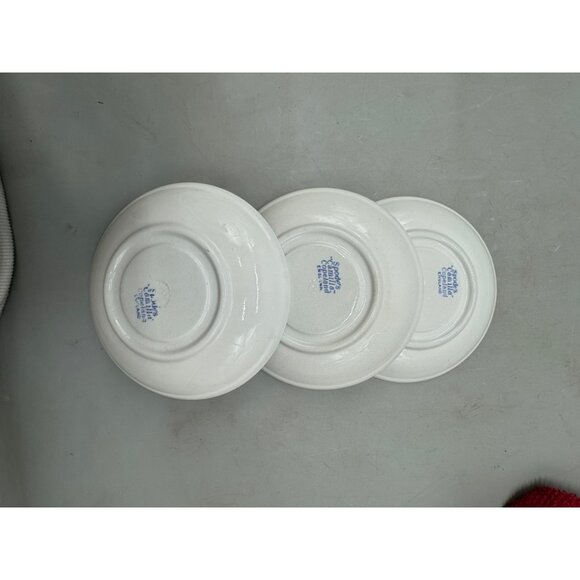 Set Of 3 Spodes Camilla England Blue & White Floral Saucer Plates - Vintage Porc - Picture 9 of 11